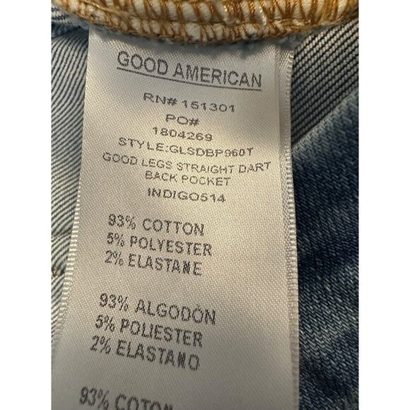 Good American Straight Leg Dart Back Pocket Jeans - Picture 7 of 11